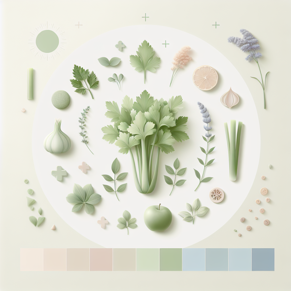 health benefits of celery – elegant pastel Inline 2 illustration symbolising holistic wellness