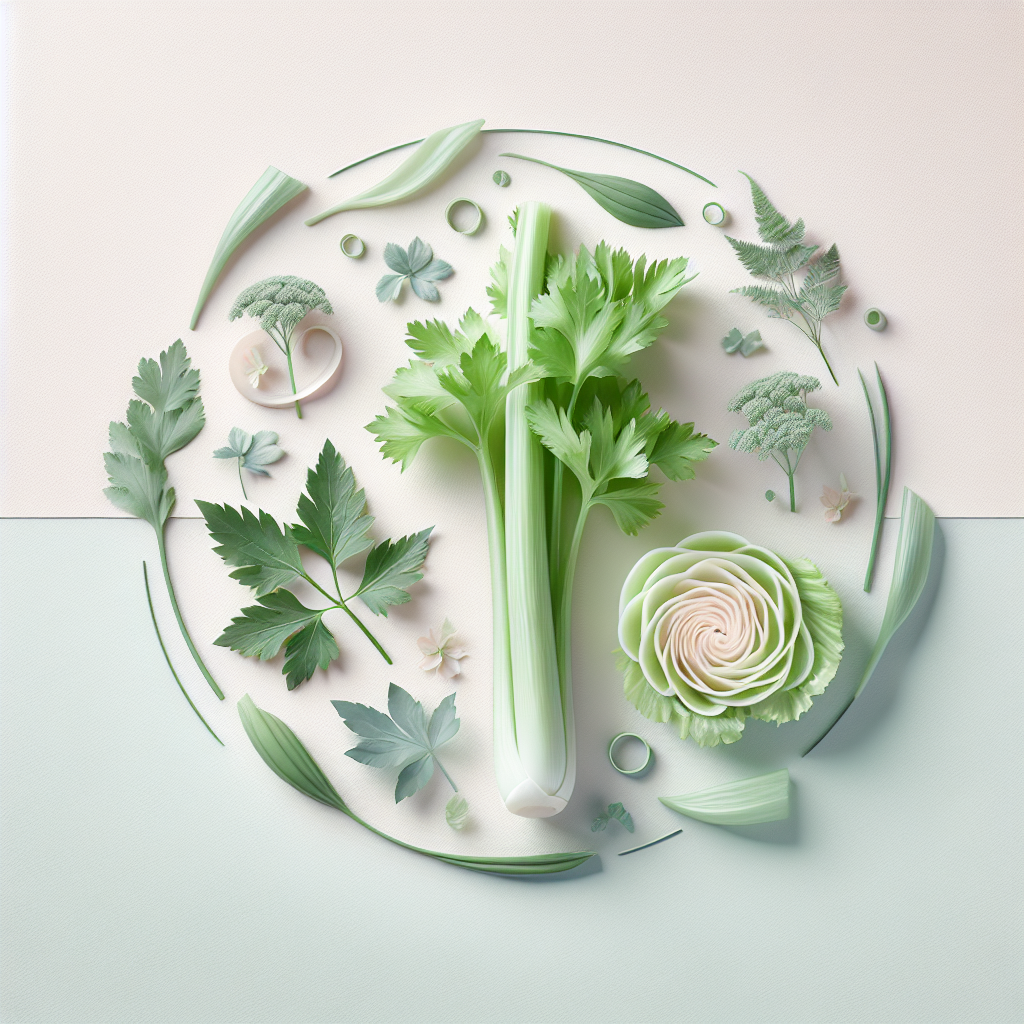 health benefits of celery – elegant pastel Inline 3 illustration symbolising holistic wellness