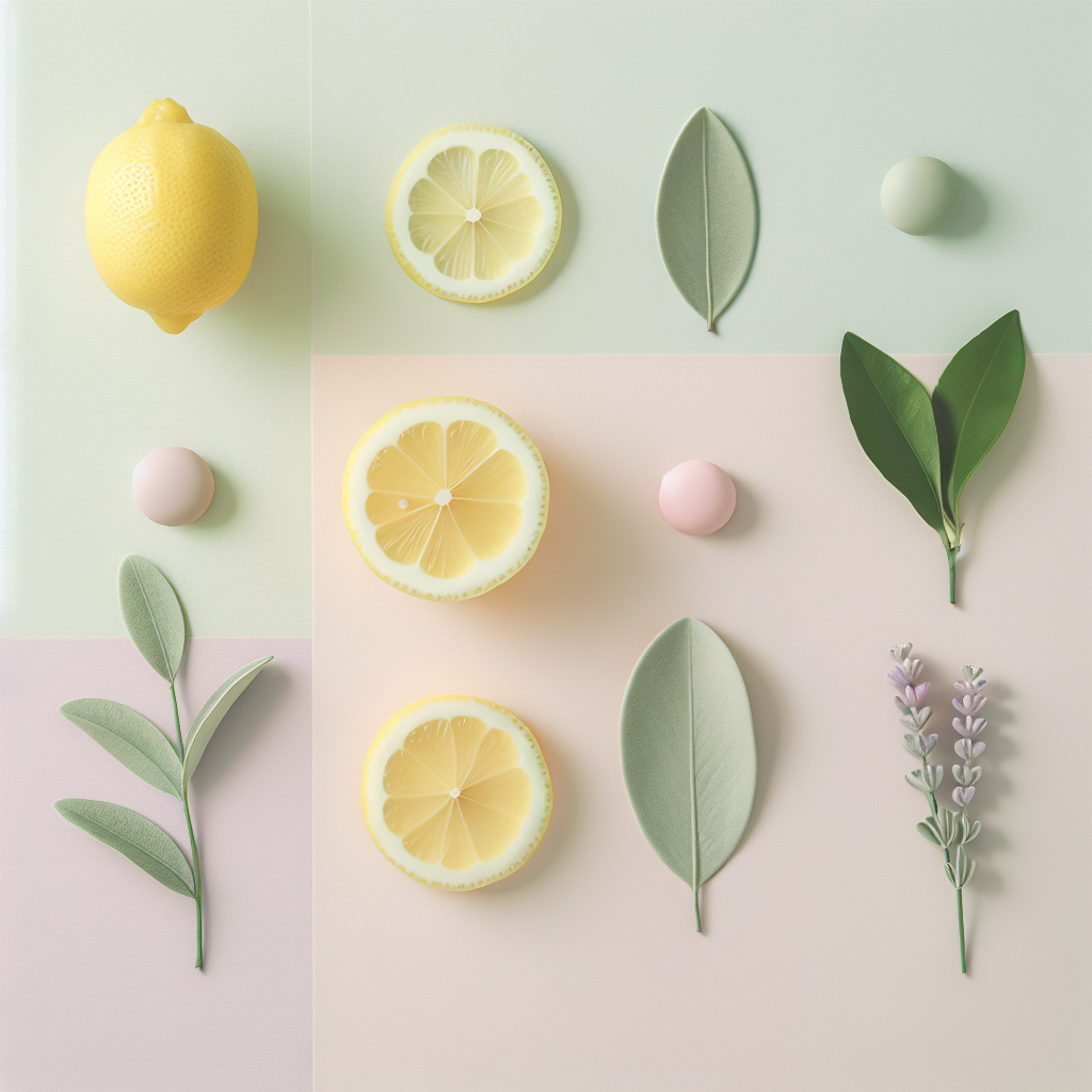 health benefits of lemons – elegant pastel Inline 3 illustration symbolising holistic wellness