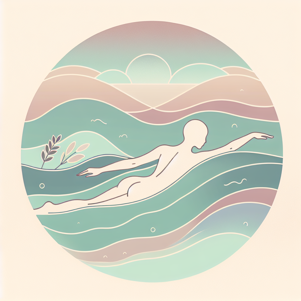 health benefits of swimming – elegant pastel Inline 1 illustration symbolising holistic wellness