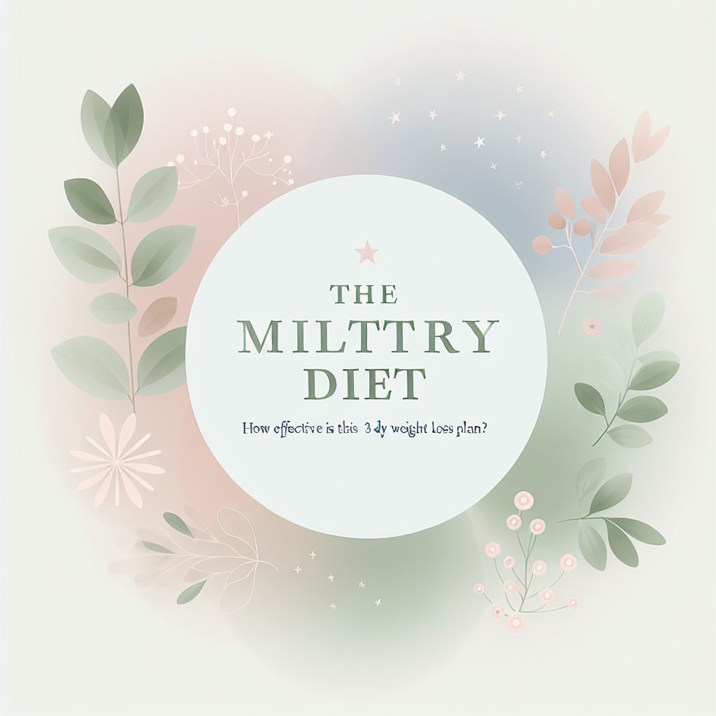 The Military Diet: How Effective Is This 3-Day Weight Loss Plan? – elegant pastel Inline 3 illustration symbolising holistic wellness